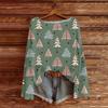 Women's Fashionable Oversized Knitwear Long-Sleeved Christmas Print Top