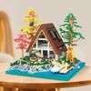 Cabin House Building Blocks Creative Center Log DIY City Model Constructor Micro Assemby Blocks Bricks Toys for Children Gift