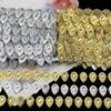 4.5M 2.6cm Width Rhinestone Silver Handmade DIY Beaded Lace Trim Clothing Accessories Plastic Components Rhinestone Chain