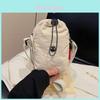 Canvas Bucket Bag With Drawstring Closure For Daily Urban Style
