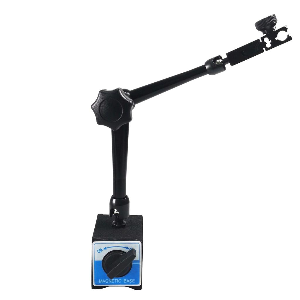 Magnetic Base Stand for Dial Adjustable 360mm 8mm Diameter Magnetic Base Holder Bracket Tool with Locking for Measurement and 1 Unit Height 80kg