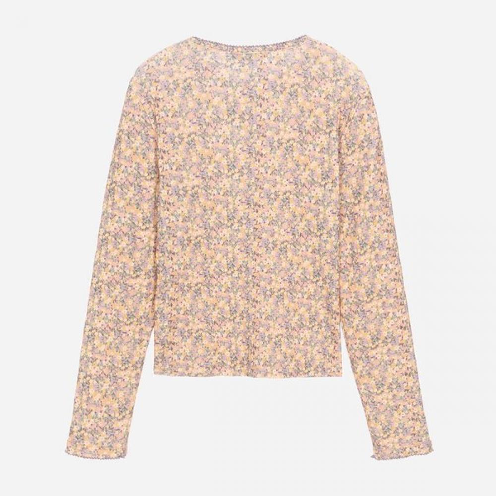 Thursday Island Flower PrinT Embroidered Color Block T shirT T266mTs145w