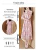 Elegant Floral Silk Summer Dress for Middle-Aged Women - 2026 Beach Vacation Style