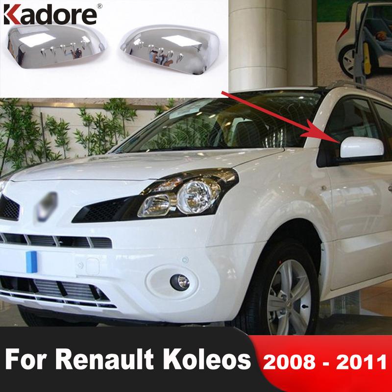 

Накладка на крышку зеркала заднего вида для Renault Koleos 2008 2009 2010 2011 Хромированная накладка на колпачок бокового зеркала двери автомобиля Аксессуары