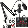 "BM800 Live Sound Card Set: English Version, V8s Compatible with Podcasts & Platforms"