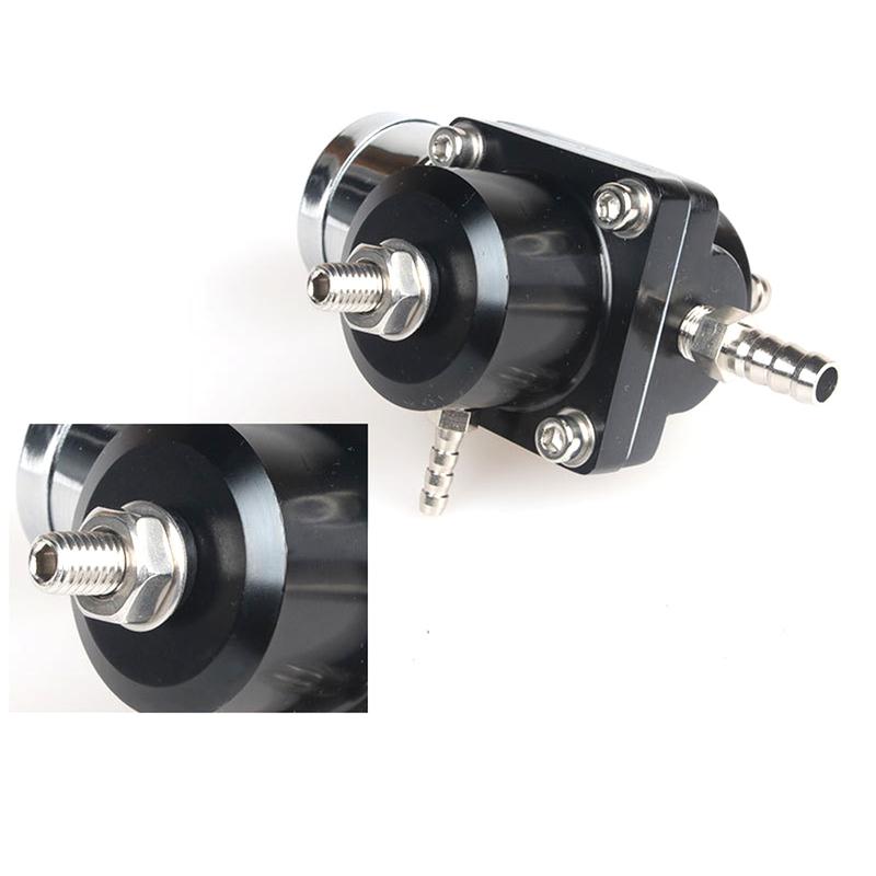 Black Blue Red Silver 0-140PSI Universal Car Fuel Pressure Regulator with Gauge Adjustable Oil Pressure Regulator