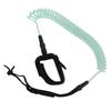 7mm 10Ft Surfing Foot Rope Adjustable Elastic TPU Surfboard Leg Straps Stand Up Paddle LeashTransparent Light Blue