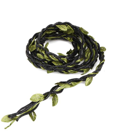 10m Cloth Hemp Rope Artificial Green Leaves Rattan DIY Craft Decorative Ribbon