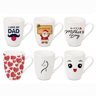 Personalized Tapered Ceramic Drum Mug, 11oz Large-Capacity Belly Cup