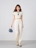 Women's Summer Ice Silk Pleated Wide-Leg Joggers: Slimming, Versatile & Loose-Fit Nine-Point Pants
