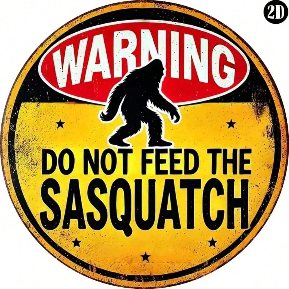 Vintage Bigfoot Funny Metal Sign Durable Home Bar Wall Decor