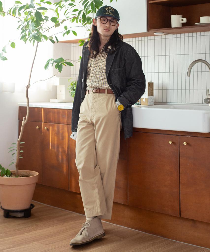 Oldeubi Vtg Flat Front Officer Chino Bleached Sand