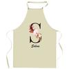 Tablier De Cuisine - Soline Lettre - Impression Bretonne - Coton Épais - Liens Réglables, Lavable 40°C