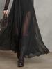 Elegant Girls' Autumn/Winter 2025 Patchwork Long Sleeve Mermaid Dress