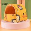 Rat Beds Guinea Pig Nest Cartoon Pattern Pet Hideout Warm Squirrel Small Animal Hamster Bed House Cage Accessories Fashion