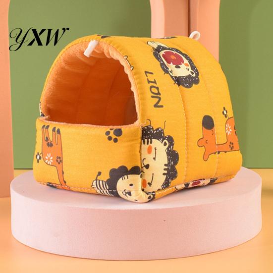Rat Beds Guinea Pig Nest Cartoon Pattern Pet Hideout Warm Squirrel Small Animal Hamster Bed House Cage Accessories Fashion