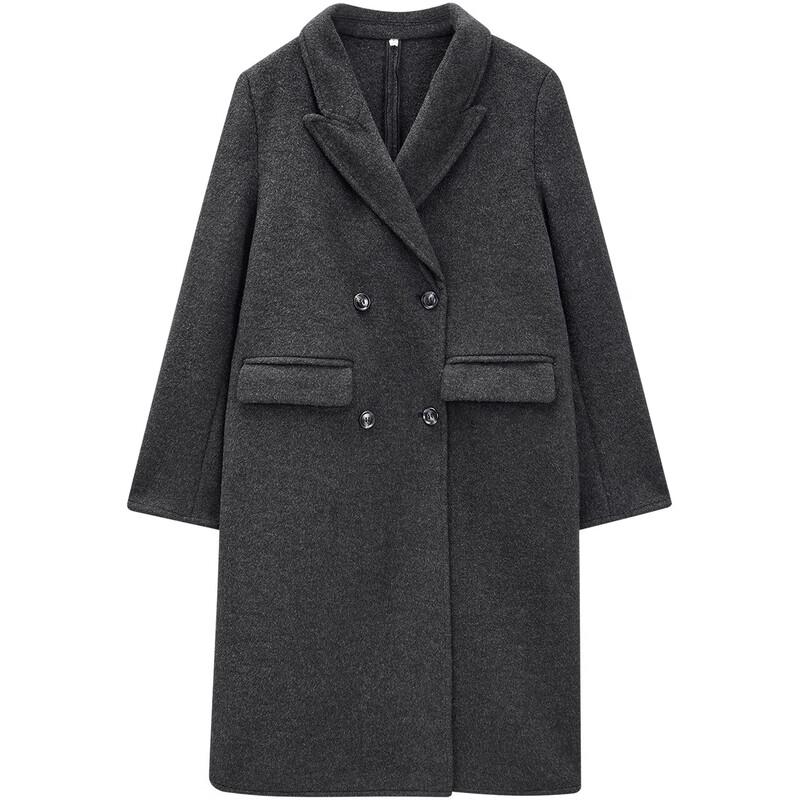 IEF Women's Petite Mid-Length Woolen Coat