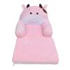 Foldable Kids Sofa Cute Cartoon Soft Comfortable Children Folding Couch Sofa Bed for Boys Girls Bedroom Pink Cow 2