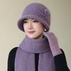 Knitted Elderly Hat With Double Layer Warmth For Seniors Winter Use