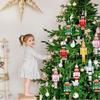 Hand-Painted Nutcracker Soldier Christmas Tree Ornament - 12.8cm