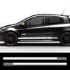 2Pcs Racing Style Car Stickers For Renault Clio RS R.S. MK2 MK3 MK4 Side Door Body Skirt PVC Film Decals Auto Tuning Accessories