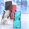 For Samsung Galaxy S24 FE Plus Ultra Punk Armor Shockproof Bumper Rugged Rubberized PC Fitted Kickstand Case Stand Holder Cover Shell