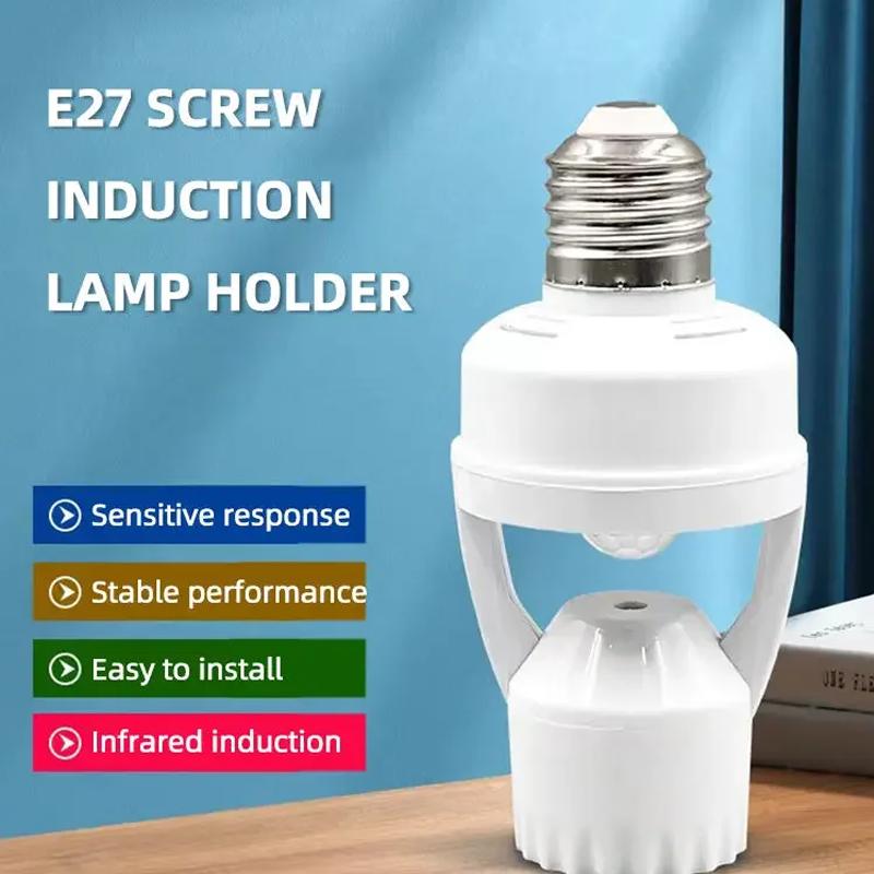 Smart Motion Sensor Light Bulb Holder E27 PIR Induction Sensor Adapter Lamp Base Converter Automatic LED Switch AC 110V 220V