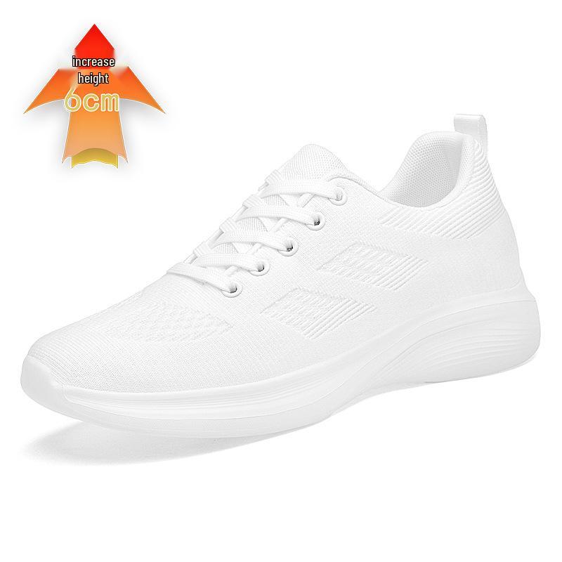 Men s Invisible Height-Boosting Flyknit Sneakers - 8CM Increase, Breathable, Lightweight, Thick Sole, Trendy Casual Sports Shoes. 42