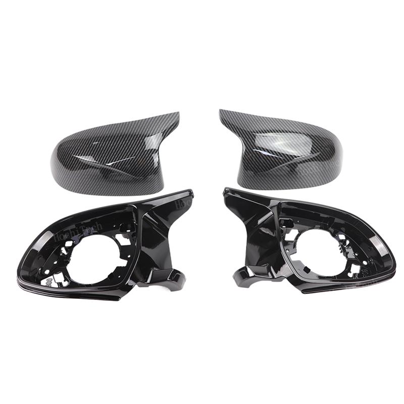 Fit For BMW X3 iX3 G01 G08, X4 G02, X5 G05, X6 G06, X7 G07 4pcs Carbon Fiber Rearview Mirror Cap Wing Side Mirror Cover