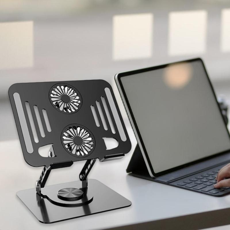 Heavy Base Rotating Computer Stand For Desk Featuring Slip proof Pad And Universal 17.3Inch Device Compatibility