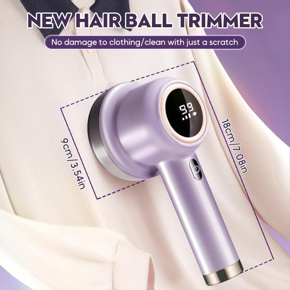 Rechargeable fabric hair remover, 2025 new electric lint remover, 3-mode clothing hair remover, 6 blades, 3-speed lint remover