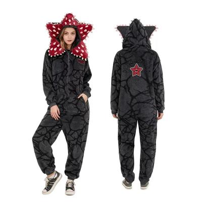 Kadın Pijama Demogorgon Kigurumi Cosplay Kostümü için Noel Kıyafeti Yetişkin Tek Parça Pijama Ev Giyimi Çocuk Pijama