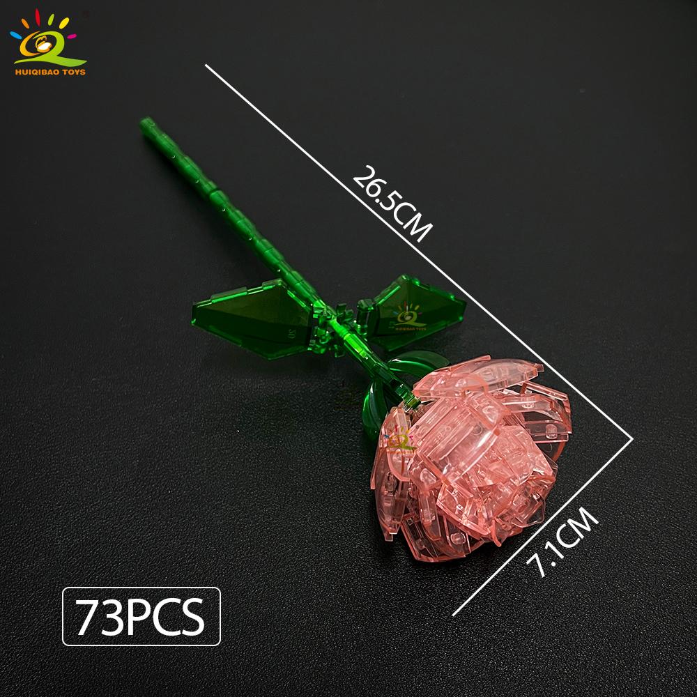 HUIQIBAO MOC Model Květiny Růže Hortenzie Stavební Kostky DIY Věčná Kytice Kostky Stavebnice Hračka Pro Děti Dívka Domácí Dekorace