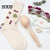 Wooden Darning Egg for Socks Repair, Shape Head Sock Hole DIY Embroidery Gadget Knit Mending Tool, Long Handle Darner Sewing Tool