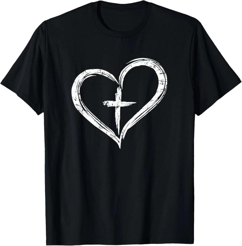 Cross In Heart Tshirt Gift For Jesus Lover S