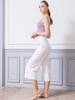 Loopa Wide Crop Gaucho Size M Pants, Yoga/Running Pants, Cropped, 3/4 Length, Flattering, White,