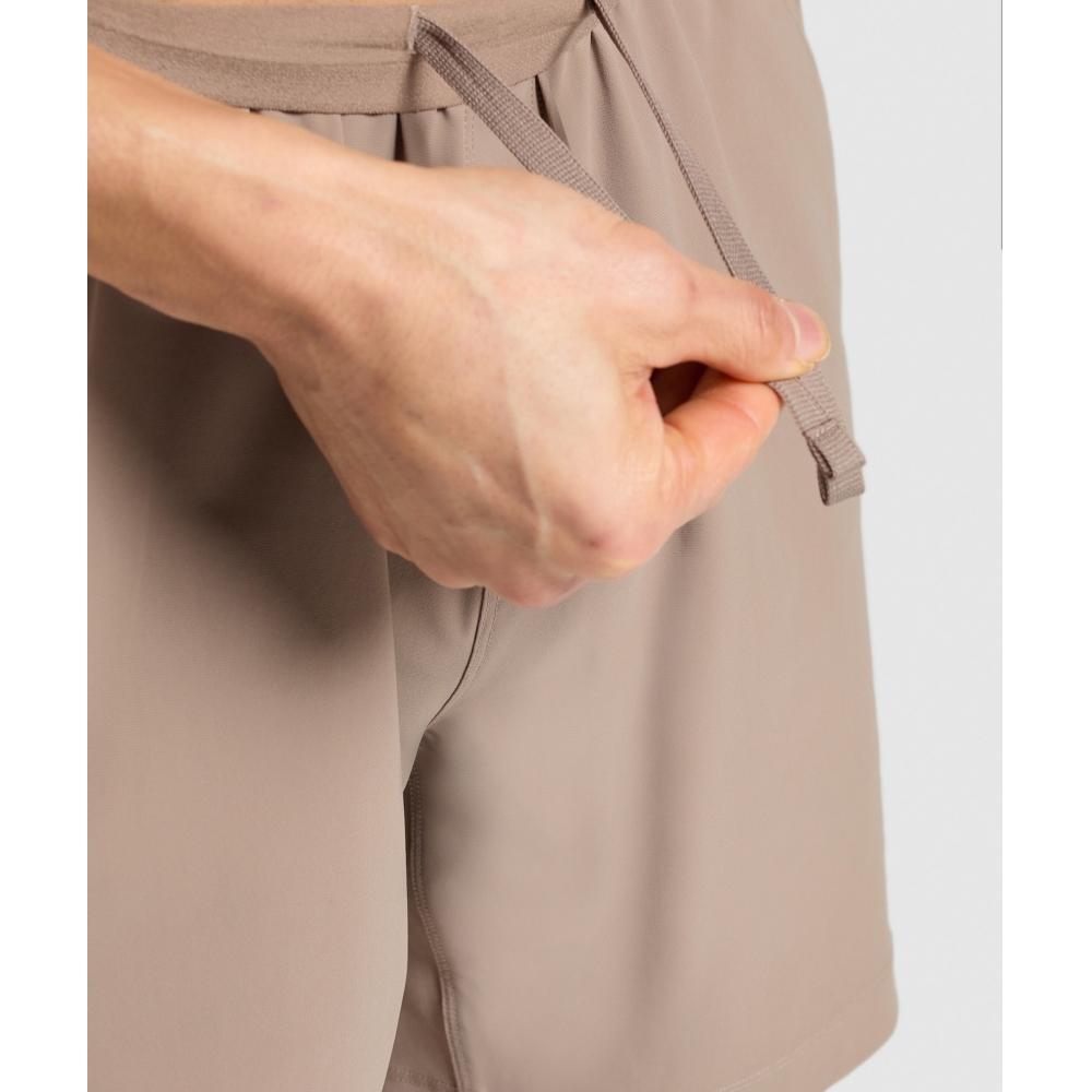 Gymshark Studio 6 Shorts Lifestyle Brown A1a4h Nc0s