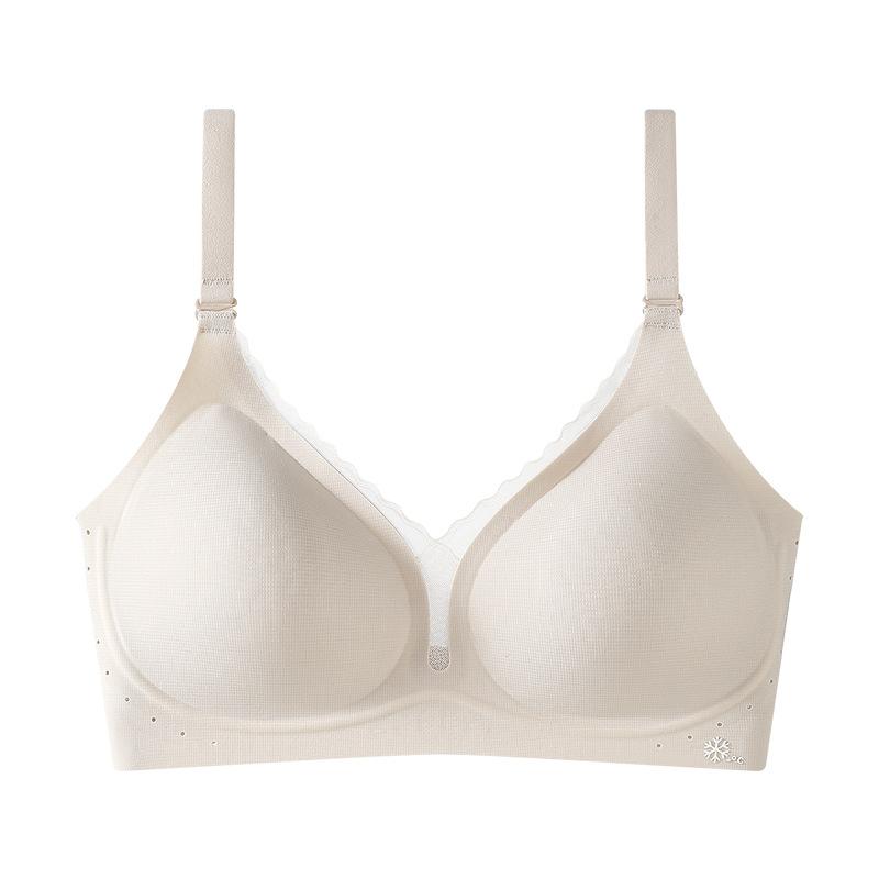 Soft Support Seamless Bra Women's Gathering Underwear Feminine Feel Thin Bra with Upper Support No Steel Ring Underbody Bra