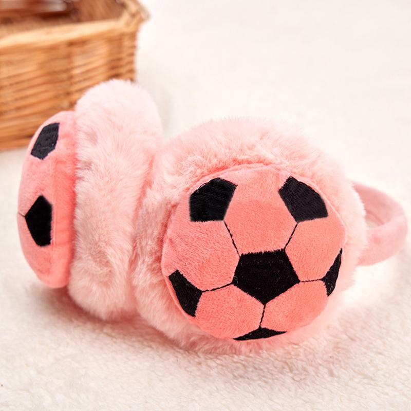 Kids Cute Football Earmuffs Winter Outdoor Travel Cold-proof Ear Cap Warmer Thickened Warm Ear Muffs for Baby Boy Girl