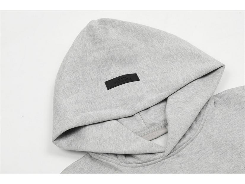 Men's FOG Essentials Loose Fit Velvet Hoodie with Double Stitching, Trendy American Print, Suitable for Couples