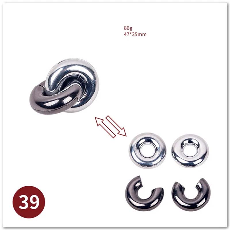 Metal 3D Jigsaw Puzzle Solving Toys Puzzle Unlocking Ring Buckle Children Adult Puzzle Games Leisure Puzzle Games