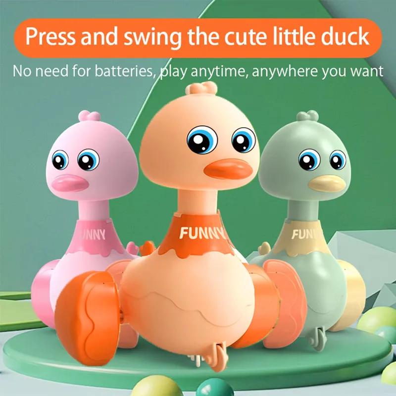 Baby Climb Toy Inertia Pull Back Cars Swing Duck Toy Cartoon Press Vehicles Glide Early Education Toys for Toddlers Boys Girls