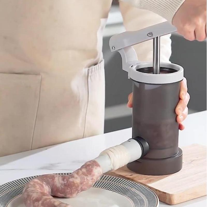 Homemade Sausage Maker With Stuffing Pipe Manual Fast Meat Stuffer Filling Machine Large Capacity Heavy Duty Kitchen Tools