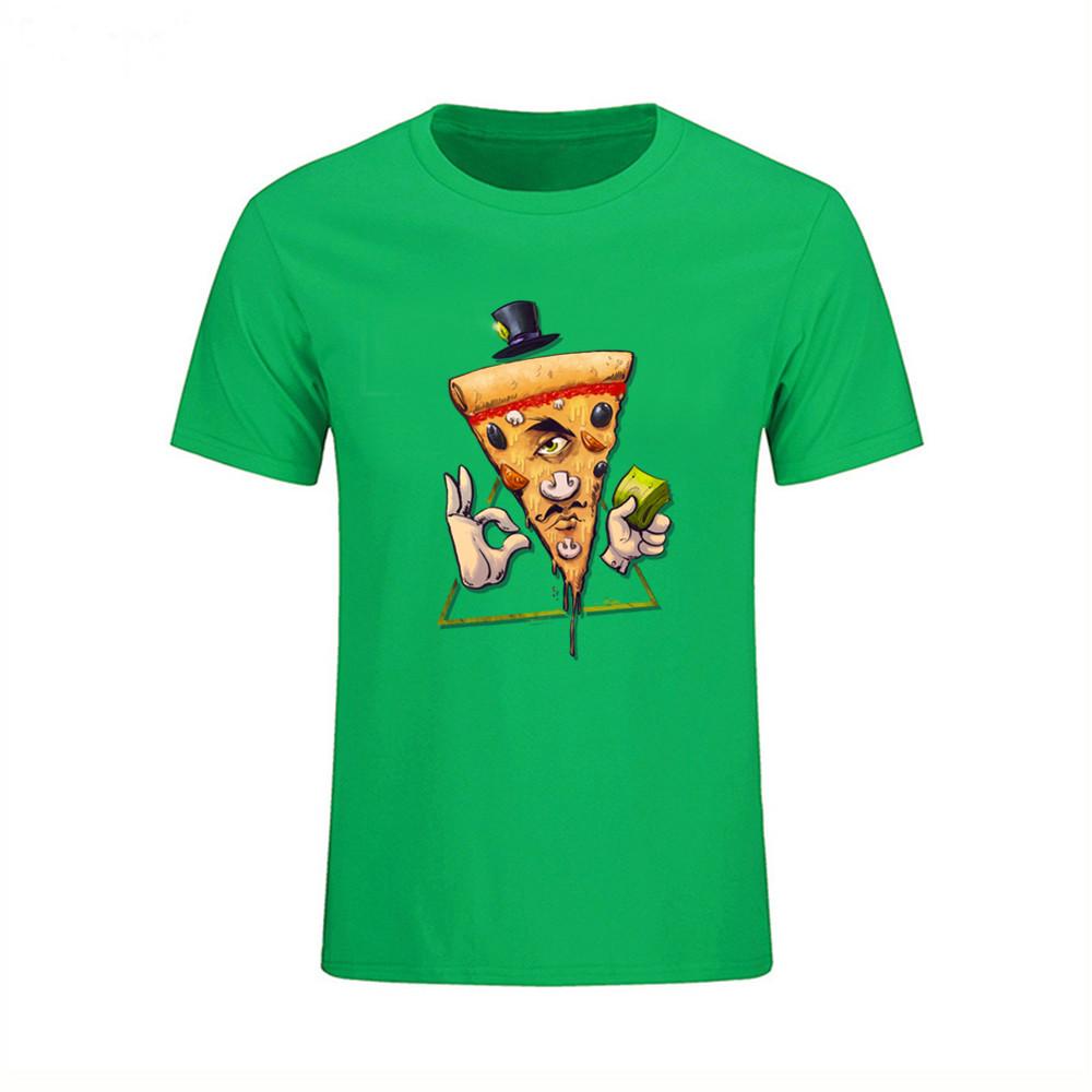 Crew Neck Teenage Clothing Simple Style For Mens Illuminati Pizza T Shirts Crew Neck Sale