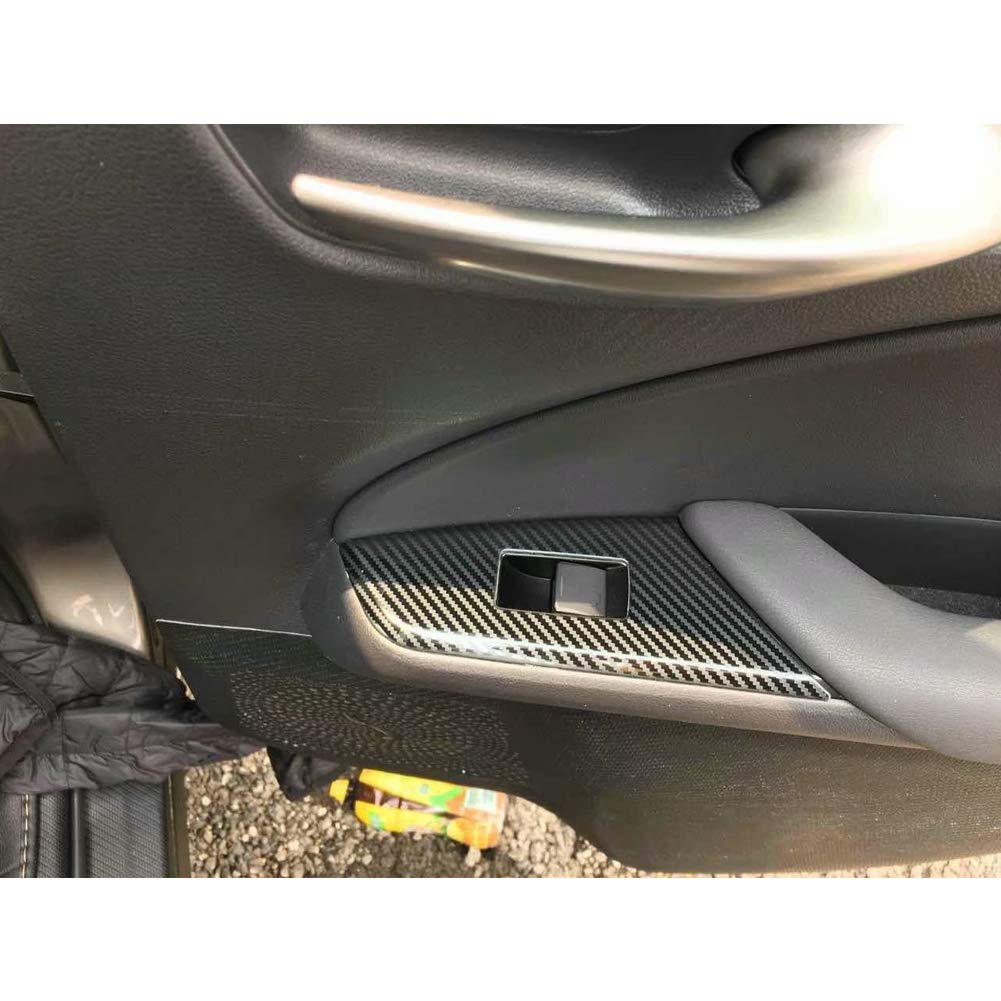 RUIQ Lexus New UX200 UX250h 10 Series Exclusive Interior Door Window Button Switch Panel Cover Garnish Lexus UX 200 250h Exclusive Design Fiber Black