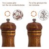 Wooden Pepper Mill, Ceramic Burr Adjustable Coarseness Pepper Grinder, Durable Manual Spice Pepper Mills Easily Refillable and Great Use, 5 Inch