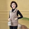 Women's Plus Size Cotton Vest - Autumn/Winter Shoulder Cape for Middle-Aged & Elderly
