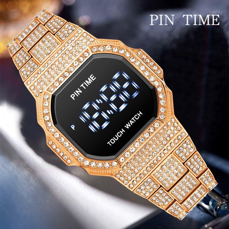 

PINTIME Новые мужские часы Цифровой дисплей Деловые мужские часы