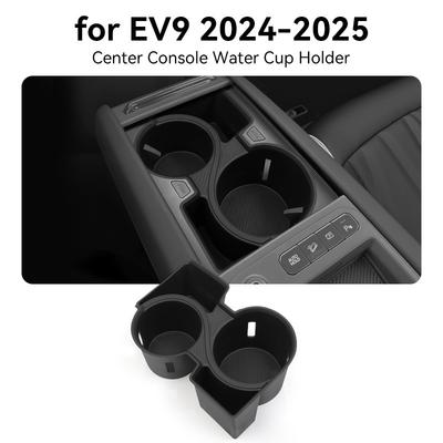 Water Cup Holder Limit Beverage Seat Storage Seat Water Cup Set for 24-25 Kia EV9 Central Control Water Cup Shock Absorber Set