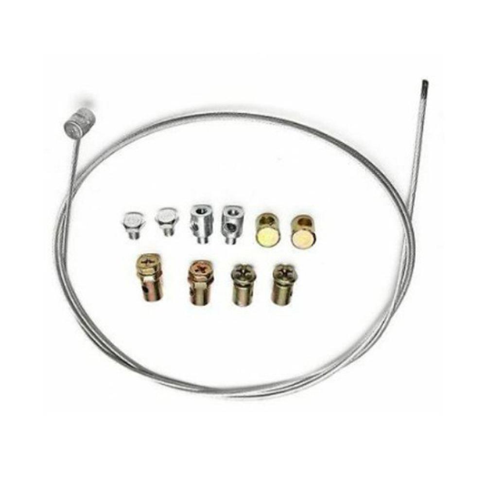 

11Pcs/Set Solderless Nipple Throttle Clutch Cable Repair Kit Steel Wire with Cable Lawnmower Rotovator Parts Universal